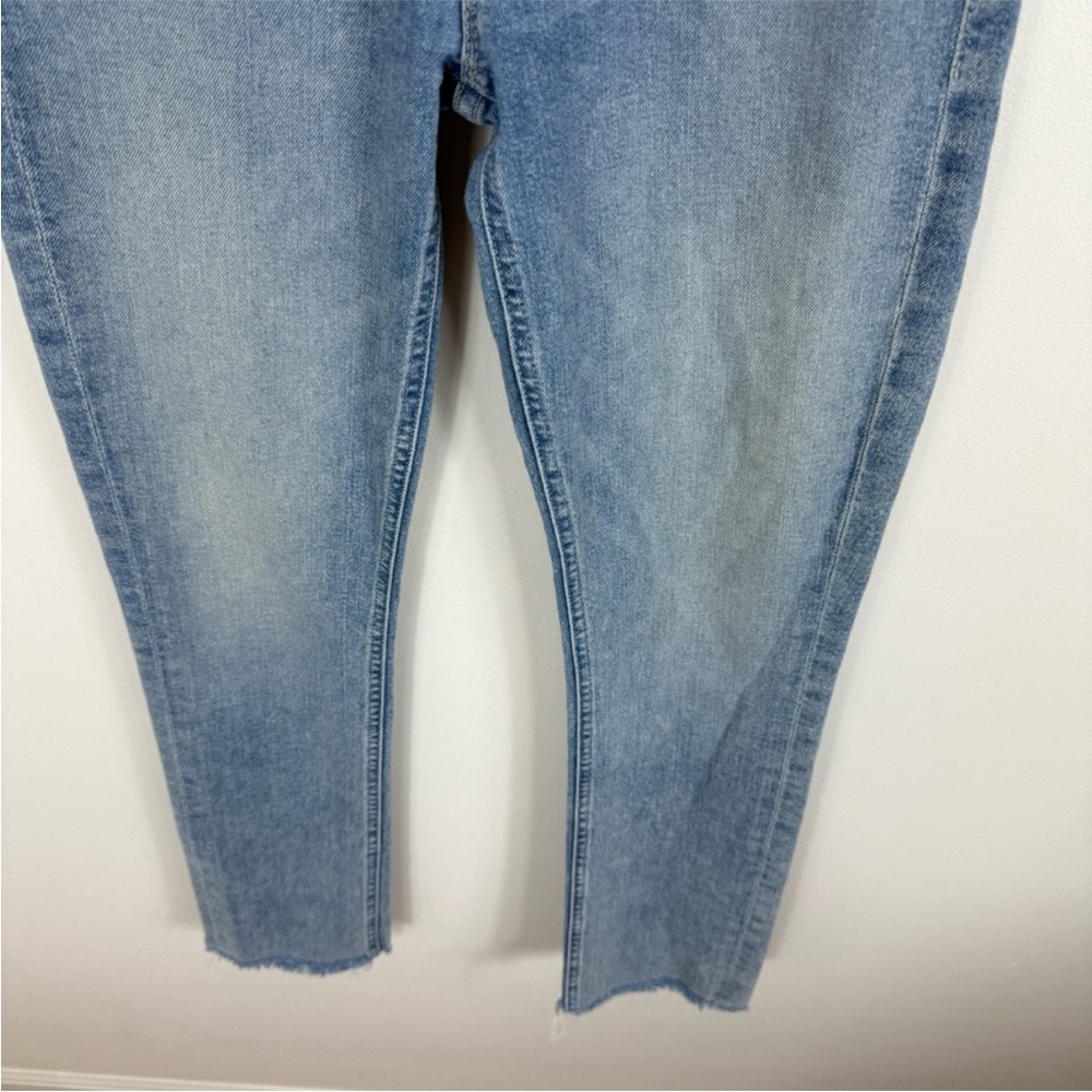 Mother The Mid Rise Dazzler Ankle Fray Jeans Reading By The Pool Wash - Picture 4 of 9